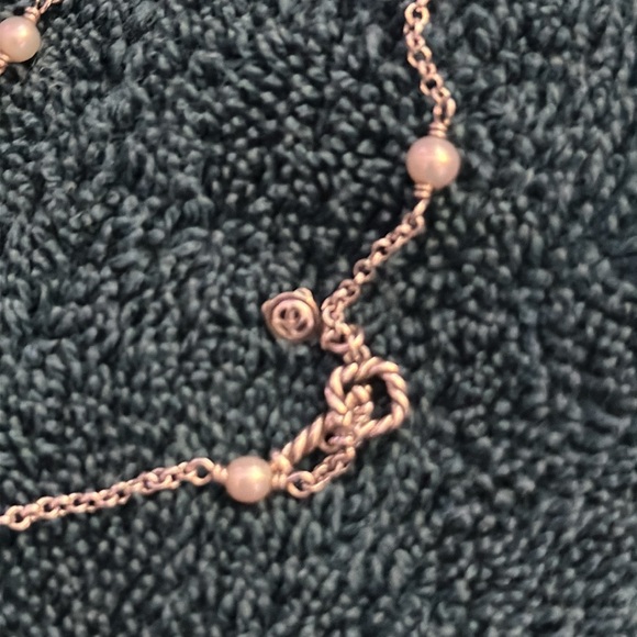 David Yurman 60” pearl & silver necklace - Picture 4 of 6